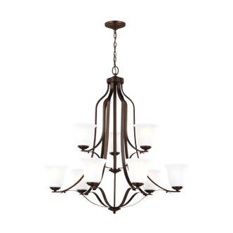 Generation Lighting - 3139009-710 - Nine Light Chandelier - Emmons - Bronze