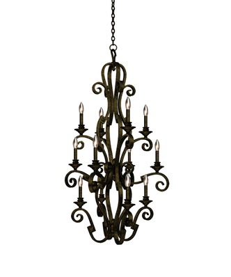 Kalco - 4038AC - 12 Light Foyer Pendant - Ibiza - Antique Copper