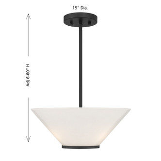 Blair Three Light Convertible Semi-Flush /Pendant (6-4012-3-89) Blair Three Light Convertible Semi-Flush /Pendant (6-4012-3-89)