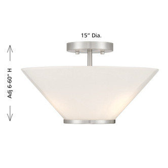 Blair Three Light Convertible Semi-Flush /Pendant (6-4012-3-SN) Blair Three Light Convertible Semi-Flush /Pendant (6-4012-3-SN)