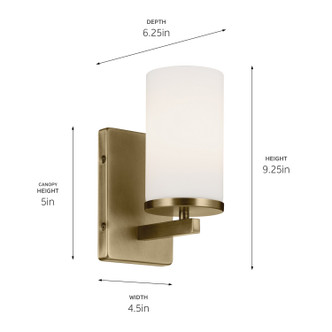 Crosby One Light Wall Sconce (45495NBR)