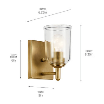 Shailene One Light Wall Sconce (45572NBRCLR)