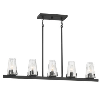 Lighting One E - V6-L1-2321-5-89 - Five Light Linear Chandelier - Dimond - Matte Black