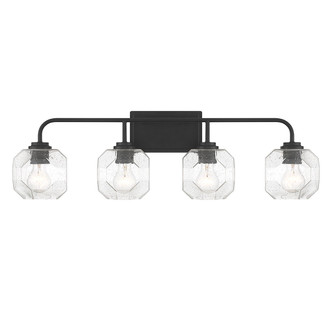Lighting One E - V6-L8-4399-4-BK - Four Light Bathroom Vanity - Baldwin - Matte Black