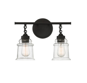 Lighting One E - V6-L8-8055-2-BK - Two Light Bathroom Vanity - Fuller - Matte Black