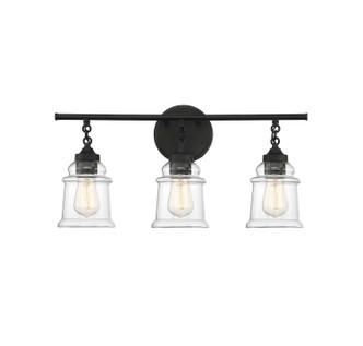 Lighting One E - V6-L8-8055-3-BK - Three Light Bathroom Vanity - Fuller - Matte Black