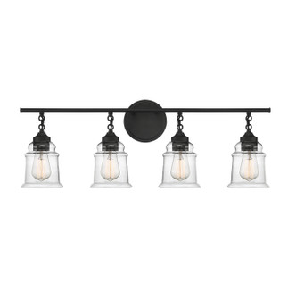 Lighting One E - V6-L8-8055-4-BK - Four Light Bathroom Vanity - Fuller - Matte Black