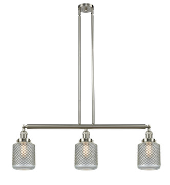 Innovations - 213-SN-G262 - Three Light Island Pendant - Franklin Restoration - Brushed Satin Nickel Innovations - 213-SN-G262 - Three Light Island Pendant - Franklin Restoration - Brushed Satin Nickel