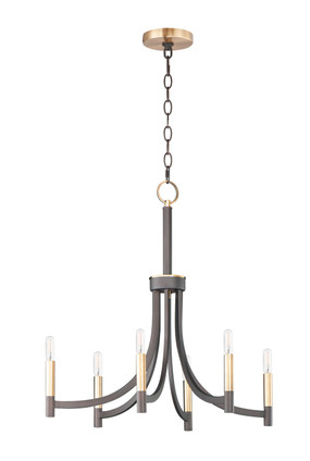 Maxim - 21526BZAB - Six Light Chandelier - Lyndon - Bronze / Antique Brass Maxim - 21526BZAB - Six Light Chandelier - Lyndon - Bronze / Antique Brass