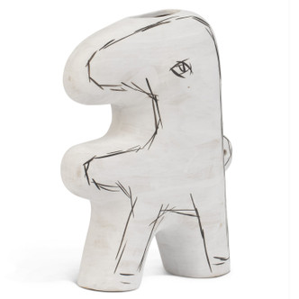 Currey and Company - 1200-0714 - Sculpture - Whimsical White Sculpture - Off White/Black Currey and Company - 1200-0714 - Sculpture - Whimsical White Sculpture - Off White/Black