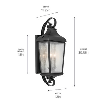 Forestdale Three Light Outdoor Wall Mount (49738BKT) Forestdale Three Light Outdoor Wall Mount (49738BKT)