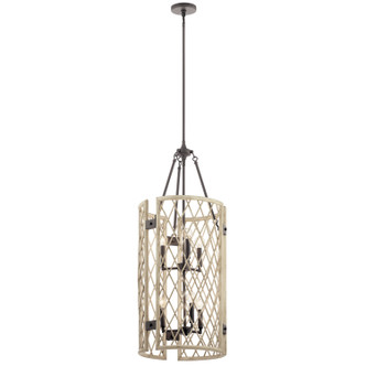 Kichler - 52079WWW - Six Light Foyer Chandelier - Oana - White Washed Wood Kichler - 52079WWW - Six Light Foyer Chandelier - Oana - White Washed Wood