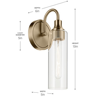 Kavi One Light Wall Sconce (55209CPZ)