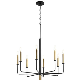 Cyan - 10967 - Eight Light Chandelier - Noir / Aged Brass Cyan - 10967 - Eight Light Chandelier - Noir / Aged Brass