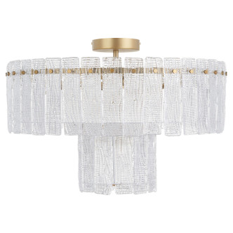 Cyan - 11630 - Seven Light Ceiling Mount - Othello - Aged Brass