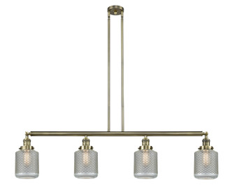 Innovations - 214-AB-G262-LED - LED Island Pendant - Franklin Restoration - Antique Brass Innovations - 214-AB-G262-LED - LED Island Pendant - Franklin Restoration - Antique Brass