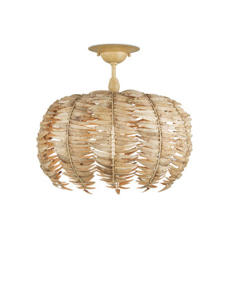 Currey and Company - 9000-1258 - LED Semi-Flush Mount - Tiptur Collection - Natural / Coco Cream Currey and Company - 9000-1258 - LED Semi-Flush Mount - Tiptur Collection - Natural / Coco Cream