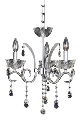 Allegri - 023855-010-FR001 - Three Light Chandelier - Catalani - Chrome Allegri - 023855-010-FR001 - Three Light Chandelier - Catalani - Chrome