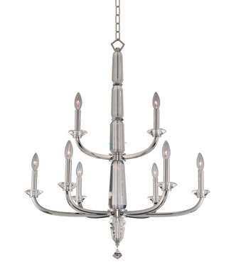 Allegri - 031352-010-FR001 - Nine Light Chandelier - Palermo - Chrome
