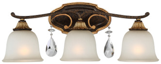 Metropolitan - N1463-652 - Three Light Bath - Chateau Nobles - Raven Bronze W/Sunburst Gold H Metropolitan - N1463-652 - Three Light Bath - Chateau Nobles - Raven Bronze W/Sunburst Gold H