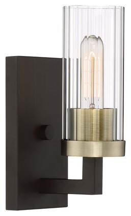 Minka-Lavery - 3041-560 - One Light Bath - Ainsley Court - Aged Kinston Bronze w/Brushed Brass Highlights Minka-Lavery - 3041-560 - One Light Bath - Ainsley Court - Aged Kinston Bronze w/Brushed Brass Highlights