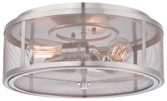 Minka-Lavery - 4133-84 - Three Light Flush Mount - Downtown Edison - Brushed Nickel Minka-Lavery - 4133-84 - Three Light Flush Mount - Downtown Edison - Brushed Nickel