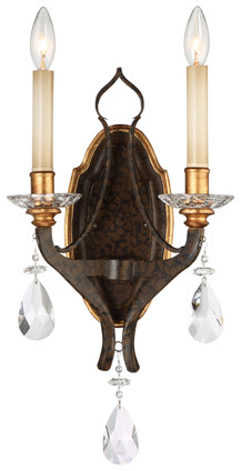 Metropolitan - N6452-652 - Two Light Wall Sconce - Chateau Nobles - Raven Bronze W/Sunburst Gold H Metropolitan - N6452-652 - Two Light Wall Sconce - Chateau Nobles - Raven Bronze W/Sunburst Gold H