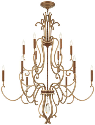 Metropolitan - N6559-690 - 12 Light Chandelier - Magnolia Manor - Pale Gold w/Distressed Bronze