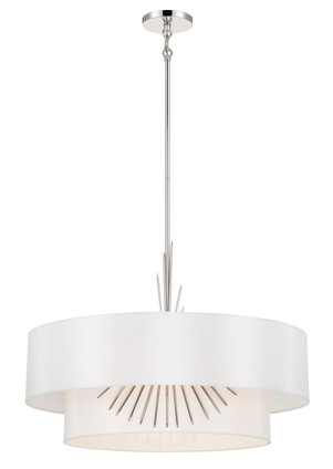 George Kovacs - P5394-613 - Four Light Pendant - Gramercy by Robin Baron - Polished Nickel