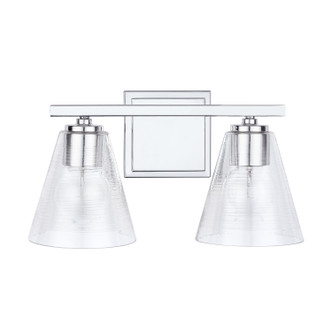 Layla Two Light Vanity in Chrome (65-138323CH-493) Layla Two Light Vanity in Chrome (65-138323CH-493)