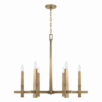 Capital Lighting - 449661AD - Six Light Chandelier - Blake - Aged Brass Capital Lighting - 449661AD - Six Light Chandelier - Blake - Aged Brass