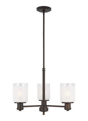 Generation Lighting - 3139803EN3-710 - Three Light Chandelier - Norwood - Bronze Generation Lighting - 3139803EN3-710 - Three Light Chandelier - Norwood - Bronze