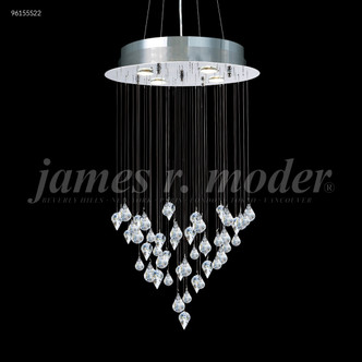 James R. Moder - 96155S22 - Four Light Chandelier - Medallion - Silver