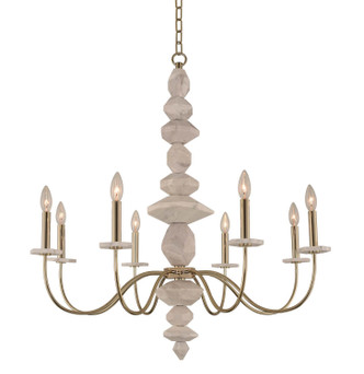 Kalco - 304851CG - Eight Light Chandelier - Carrara - Champagne Gold