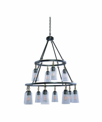 Kalco - 504953MI - 12 Light Pendant - Dillon - Milled Iron
