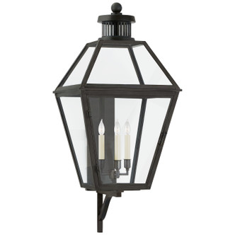 Visual Comfort Signature - CHO 2372BC-CG - Three Light Wall Lantern - Stratford - Blackened Copper Visual Comfort Signature - CHO 2372BC-CG - Three Light Wall Lantern - Stratford - Blackened Copper