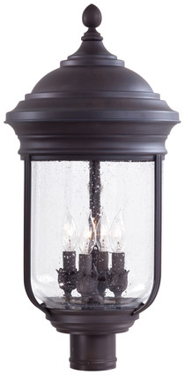 Minka-Lavery - 8816-57 - Four Light Outdoor Post Lantern - Amherst - Roman Bronze Minka-Lavery - 8816-57 - Four Light Outdoor Post Lantern - Amherst - Roman Bronze