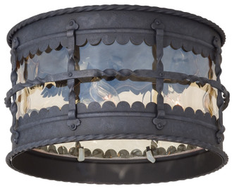 Minka-Lavery - 8889-A39 - Three Light Flush Mount - Mallorca - Spanish Iron Minka-Lavery - 8889-A39 - Three Light Flush Mount - Mallorca - Spanish Iron