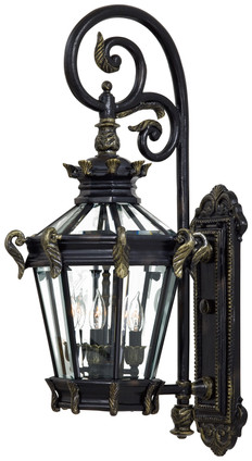 Minka-Lavery - 8932-95 - Four Light Wall Mount - Stratford Hall - Heritage w/Gold Highlights Minka-Lavery - 8932-95 - Four Light Wall Mount - Stratford Hall - Heritage w/Gold Highlights