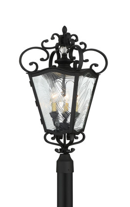 Minka-Lavery - 9336-661 - Three Light Outdoor Post Mount - Brixton Ivey - Coal And Soft Brass Minka-Lavery - 9336-661 - Three Light Outdoor Post Mount - Brixton Ivey - Coal And Soft Brass