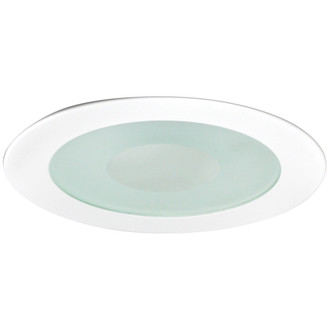 Nora Lighting - NS-27W - 4 Flat Lens W/ Clear Center & Metal Trim - Rec Inc 4 Trim - White