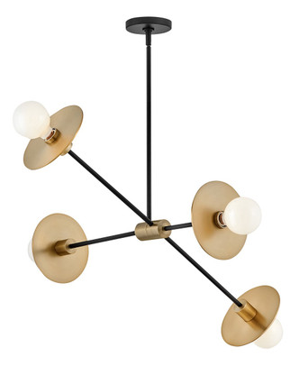 Lark - 83885LCB - LED Chandelier - Lulu - Lacquered Brass Lark - 83885LCB - LED Chandelier - Lulu - Lacquered Brass