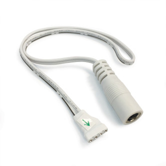 Nora Lighting - NATL-509W - 9 Power Cord with DC Connector for 24V Side-Lit Tape Light - Standard Tape Accessory - White Nora Lighting - NATL-509W - 9 Power Cord with DC Connector for 24V Side-Lit Tape Light - Standard Tape Accessory - White