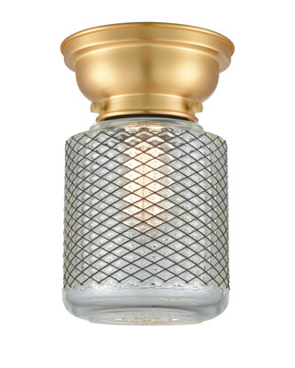 Innovations - 623-1F-SG-G262-LED - LED Flush Mount - Franklin Restoration - Satin Gold