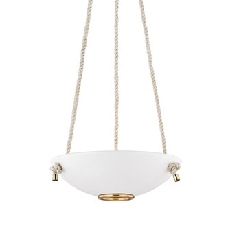 Hudson Valley - MDS450-AGB/WP - Three Light Pendant - Plaster No.2 - Aged Brass/White Plaster Hudson Valley - MDS450-AGB/WP - Three Light Pendant - Plaster No.2 - Aged Brass/White Plaster