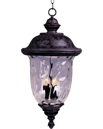Maxim - 40428WGOB - Three Light Outdoor Hanging Lantern - Carriage House VX - Oriental Bronze Maxim - 40428WGOB - Three Light Outdoor Hanging Lantern - Carriage House VX - Oriental Bronze