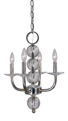 Framburg - 4964 PN - Four Light Chandelier - Glamour - Polished Nickel Framburg - 4964 PN - Four Light Chandelier - Glamour - Polished Nickel