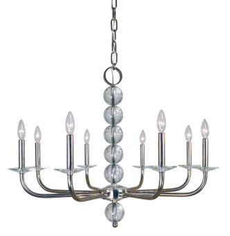 Framburg - 4968 PN - Eight Light Chandelier - Glamour - Polished Nickel Framburg - 4968 PN - Eight Light Chandelier - Glamour - Polished Nickel