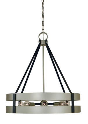 Framburg - 5386 SP/MBLACK - Eight Light Chandelier - Orion - Satin Pewter/Matte Black Framburg - 5386 SP/MBLACK - Eight Light Chandelier - Orion - Satin Pewter/Matte Black