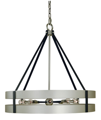 Framburg - 5388 SP/MBLACK - Ten Light Chandelier - Orion - Satin Pewter/Matte Black Framburg - 5388 SP/MBLACK - Ten Light Chandelier - Orion - Satin Pewter/Matte Black